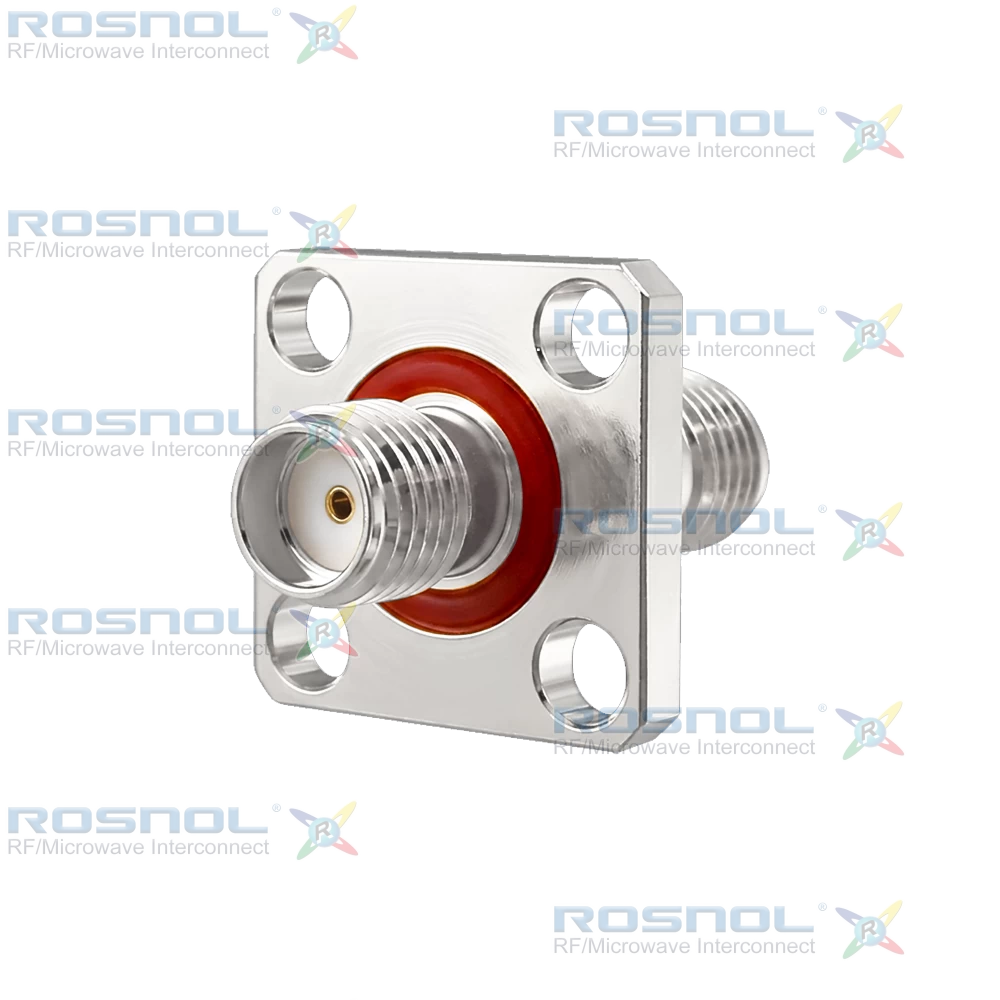 SMA Jack (Female) to SMA Jack (Female) 4-Hole Panel Adapter, DC-18GHz VSWR1.15
