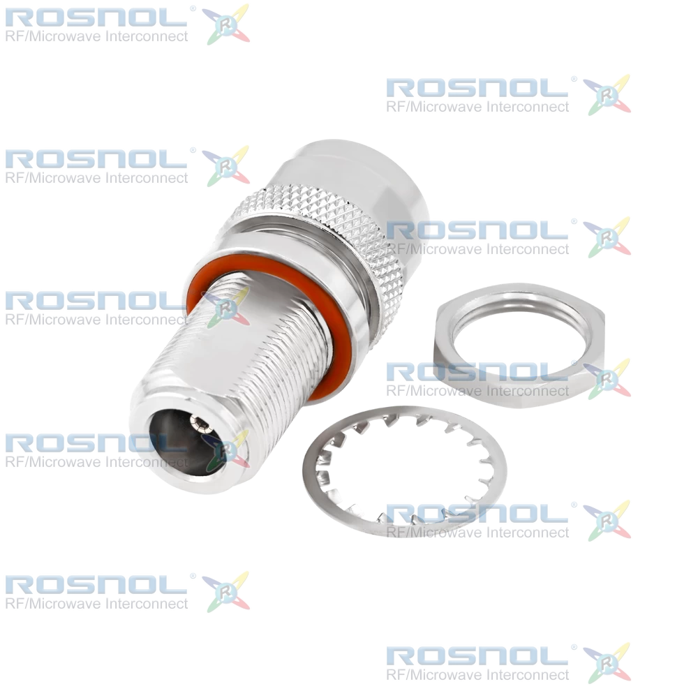 N Plug (Male) to N Jack (Female) Bulkhead Adapter, DC-12 GHz VSWR 1.2