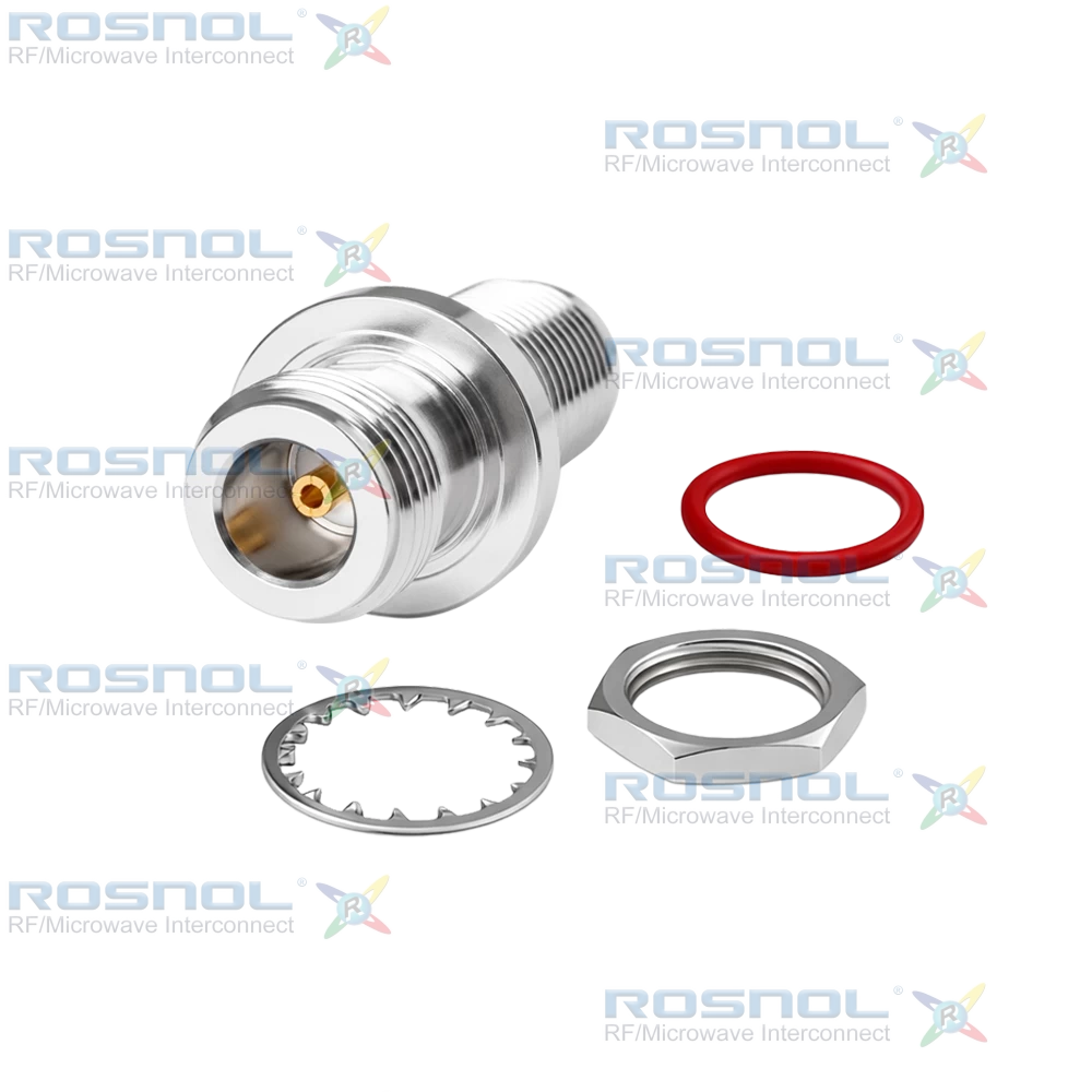 Precision N Jack (Female) to Precision N Jack (Female) Bulkhead Adapter, DC-18GHz VSWR 1.3