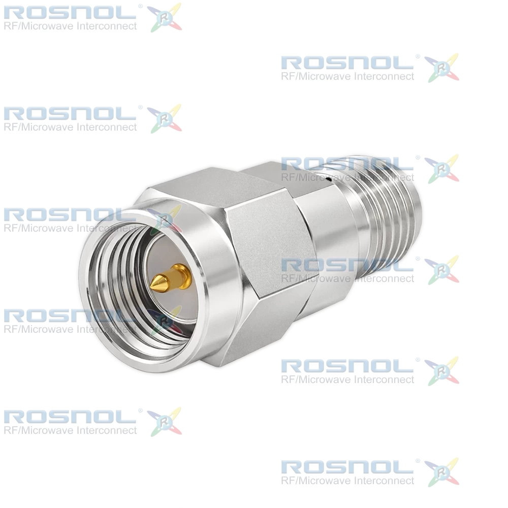 SMA Pulg (Male) to SMA  Jack (Female) Adapter With Venting Hole For TVAC Application, DC-18GHz VSWR 1.2