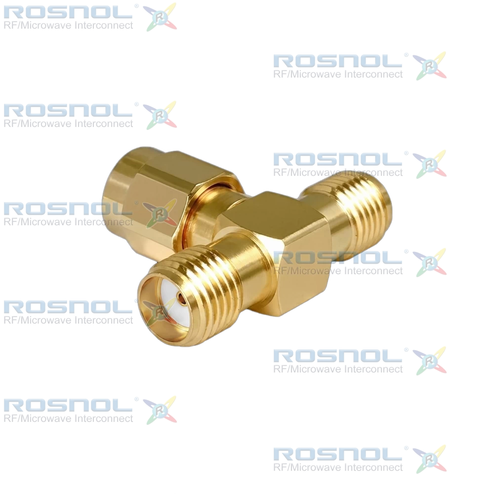SMA Jack (Female) to SMA Plug (Male) to SMA Jack (Female) T-Adapter, DC-12.4GHz