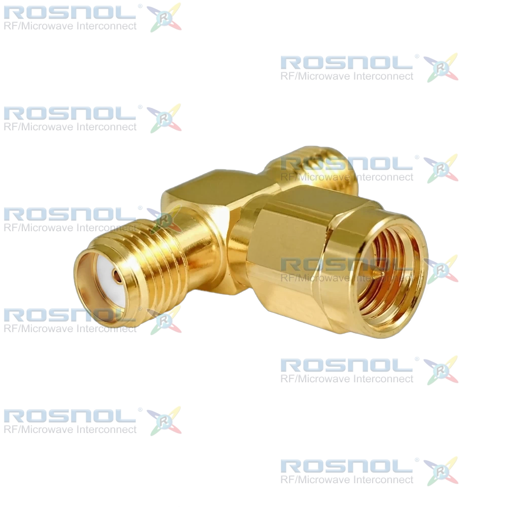 SMA Jack (Female) to SMA Plug (Male) to SMA Jack (Female) T-Adapter, DC-12.4GHz