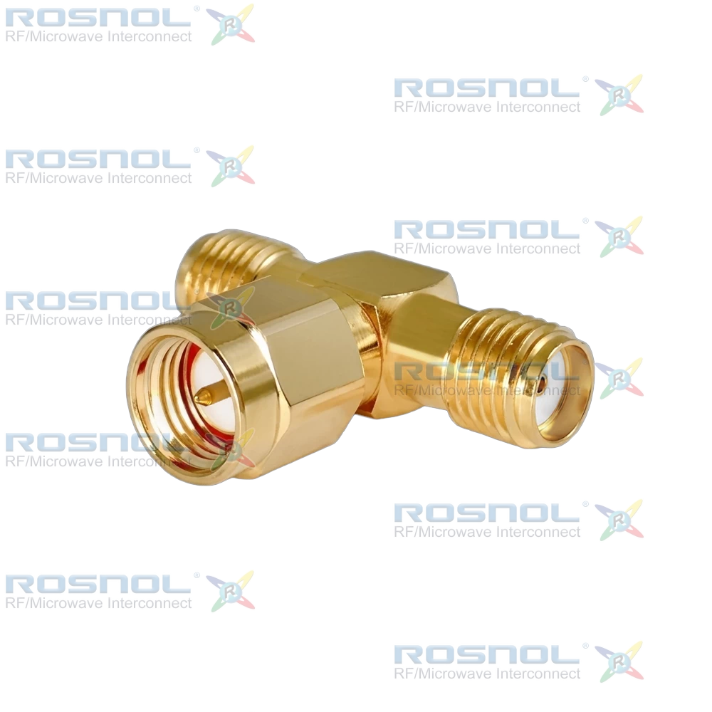 SMA Jack (Female) to SMA Plug (Male) to SMA Jack (Female) T-Adapter, DC-12.4GHz
