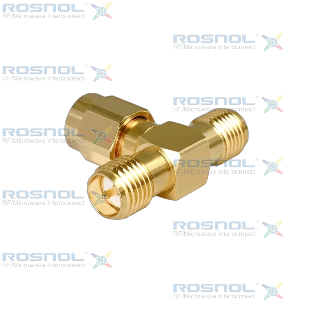 SMA R/P Jack (Female) to SMA R/P Plug (Male) to SMA R/P Jack (Female) T-Adapter, DC-12.4GHz