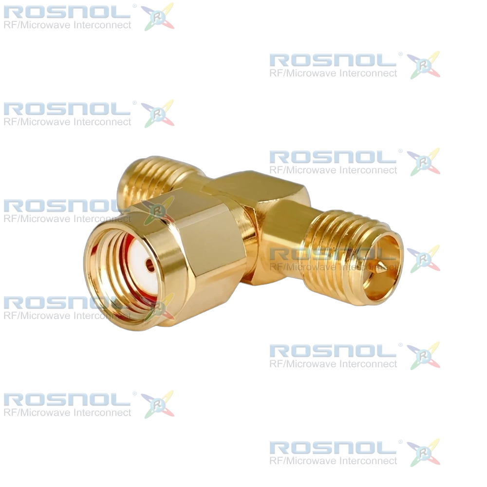 SMA R/P Jack (Female) to SMA R/P Plug (Male) to SMA R/P Jack (Female) T-Adapter, DC-12.4GHz