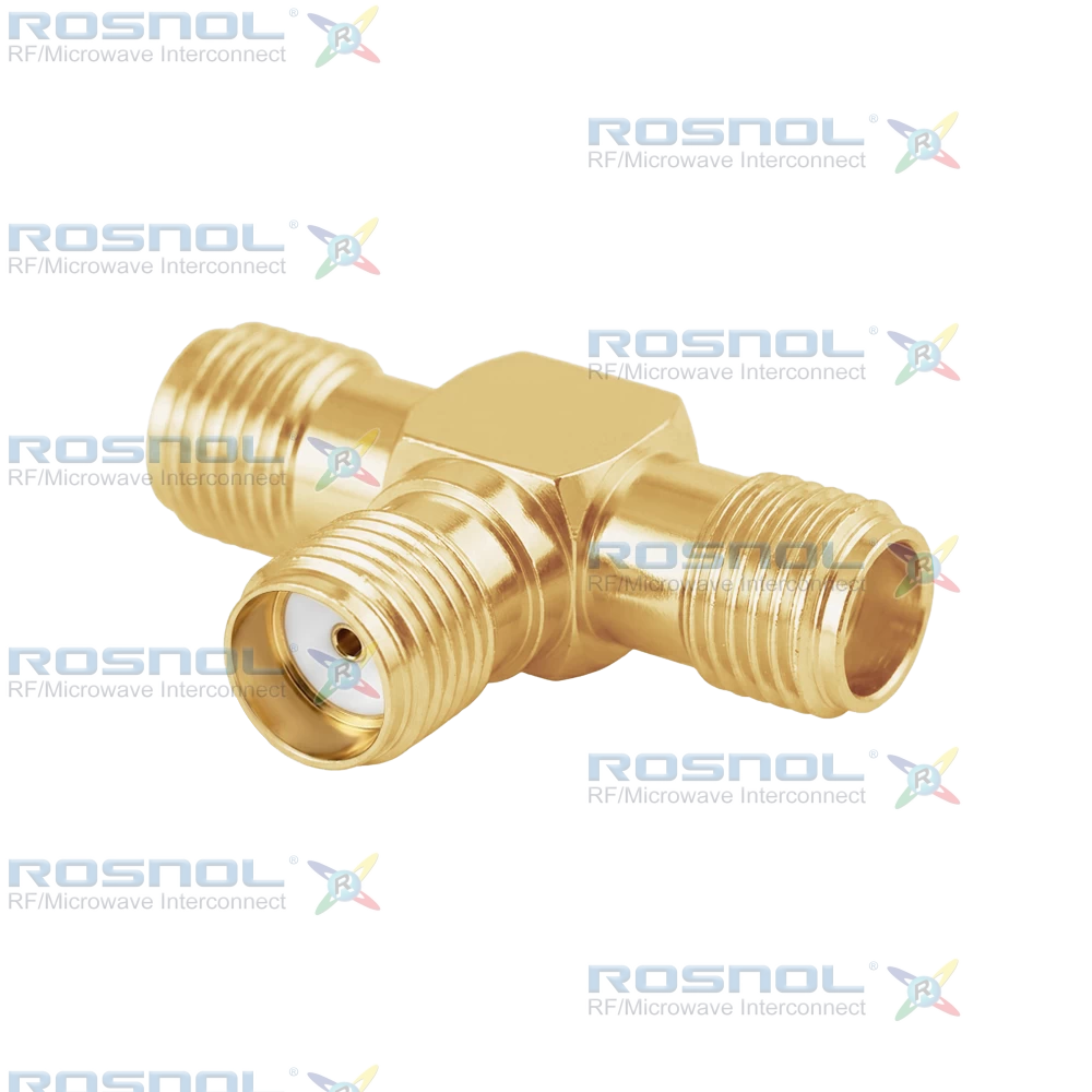 SMA Jack (Female) to SMA Jack (Female) to SMA Jack (Female) T-Adapter, DC-12.4GHz