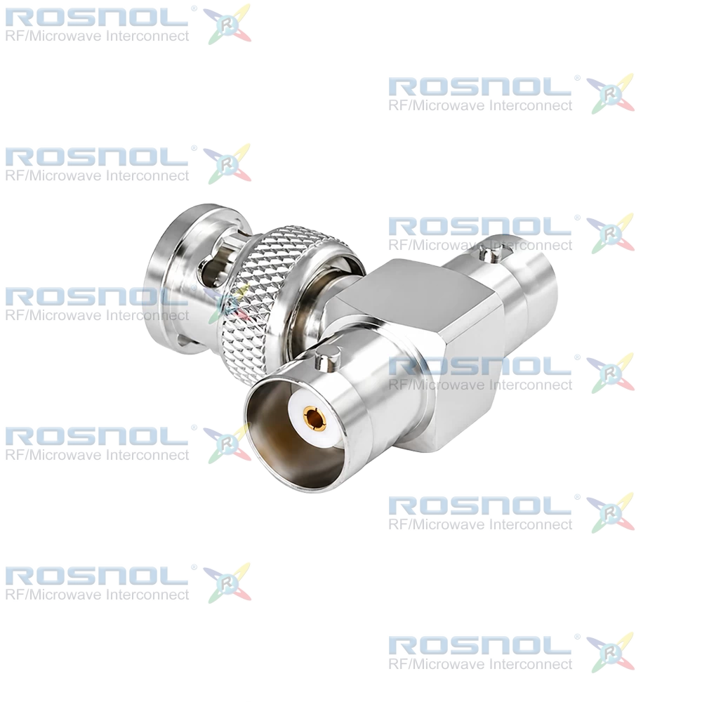 BNC Jack (Female) to BNC Plug (Male) to BNC Jack (Female) T-Adapter, 75 Ohm DC-1.0 GHz