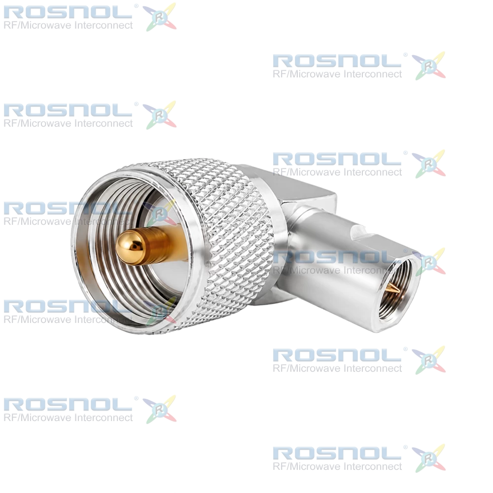 FME Plug (Male) to UHF Plug (Male) Right-Angle Adapter, DC-200GHz