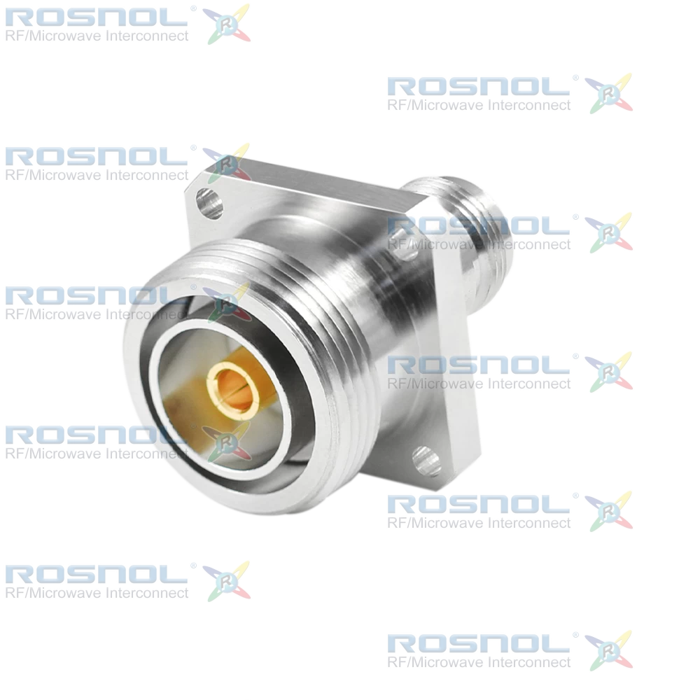 N Jack (Female) to 7/16 Jack (Female) 4-Hole Panel Adapter, DC-0.5GHz VSWR1.15