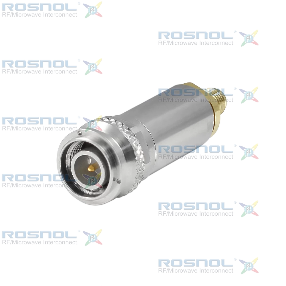 Precision TNC Plug (Male) to SMA Jack (Female) Adapter, DC-18GHz VSWR 1.25