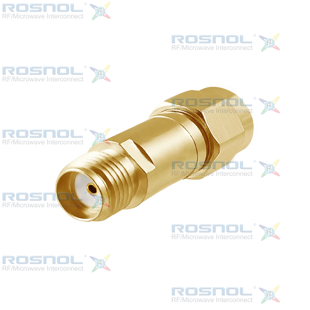 SMA Plug (Male) to SMA Jack (Female) Fixed Attenuator, DC-3GHz 2Watt 40dB VSWR 1.25