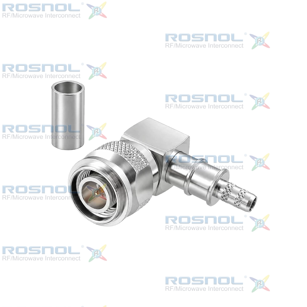 TNC Plug (Male) Right-Angle Cable Connector for LMR-200, Belden 7807A, RNL-200, DC-8GHz VSWR1.30
