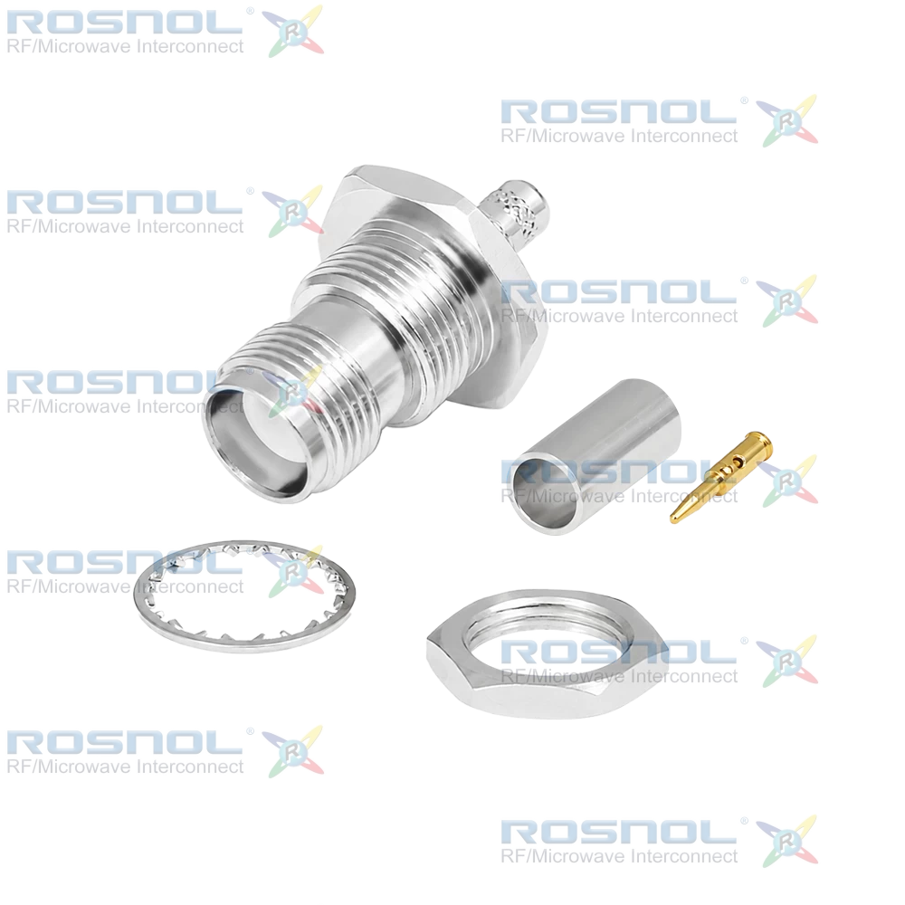 TNC R/P Jack (Female) Bulkhead Cable Connector for LMR-200, RNL-200, DC-6 GHz VSWR1.30
