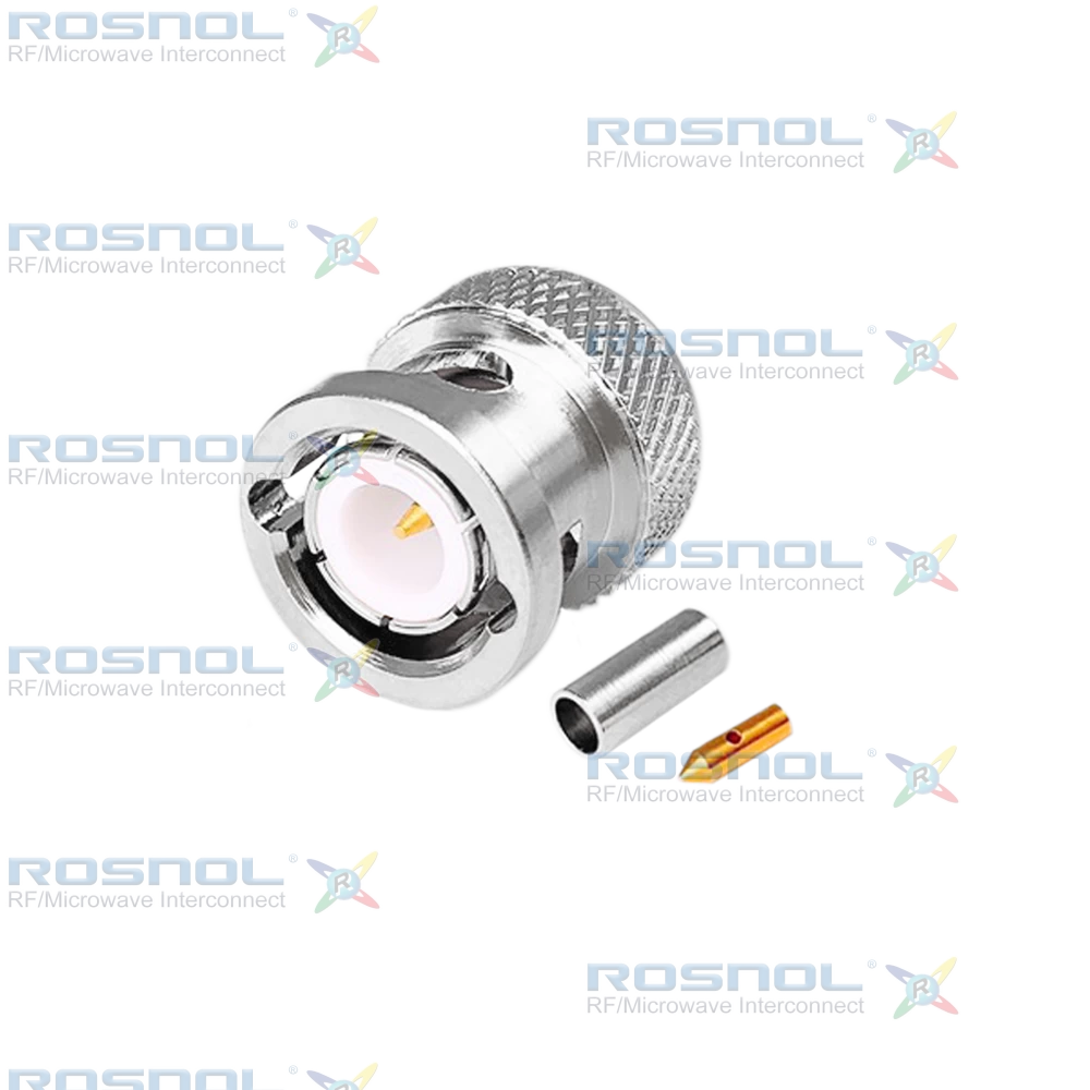 BNC Plug (Male) Straight Cable Connector for RG-178, RG-196, DC-4GHz VSWR1.22