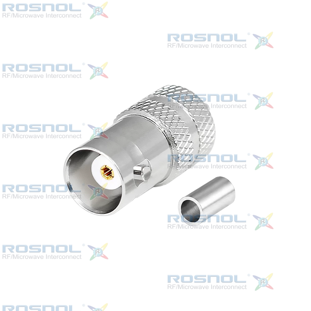 BNC Jack (Female) Straight Cable Connector for RG-174, RG-188A, RG-316, BELDEN 7805, DC- 4 GHz VSWR 1.20