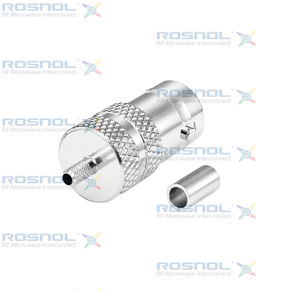 BNC Jack (Female) Straight Cable Connector for RG-174, RG-188A, RG-316, BELDEN 7805, DC- 4 GHz VSWR 1.20