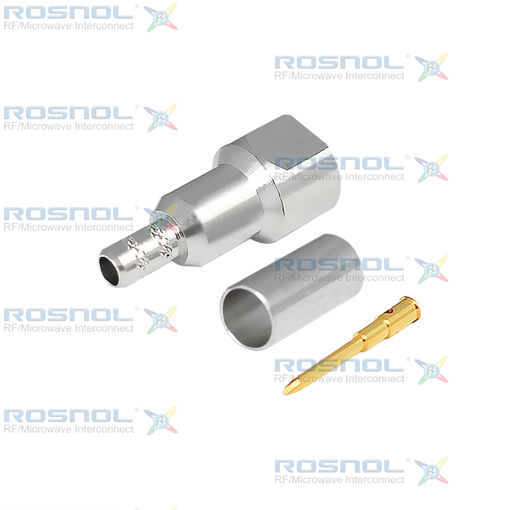 FME Plug (Male) Straight Cable Connector for RG-58, RG-58A, RG-58C, RG-141, RG-303, BELDEN 7806A, BELDEN 9907, LMR 195, DC -2.5 GHz