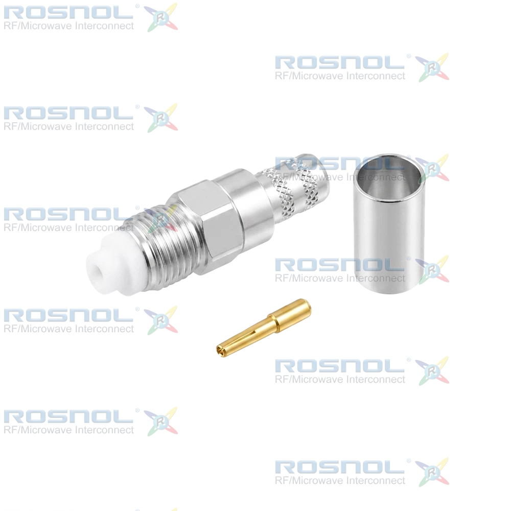 FME Jack (Female) Straight Cable Connector for LMR-240, RNL-240, BELDEN 7808A, BELDEN 9258, BELDEN H155, DC -2.5 GHz