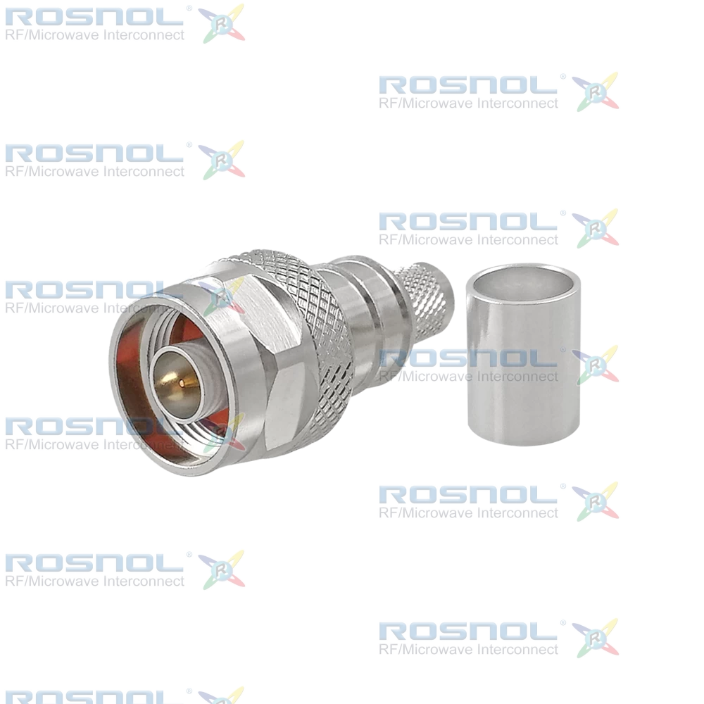 N Plug (Male) Straight Cable Connector for LMR-400, RNL-400, RG-213, RG-8, DC-8 GHz VSWR 1.25