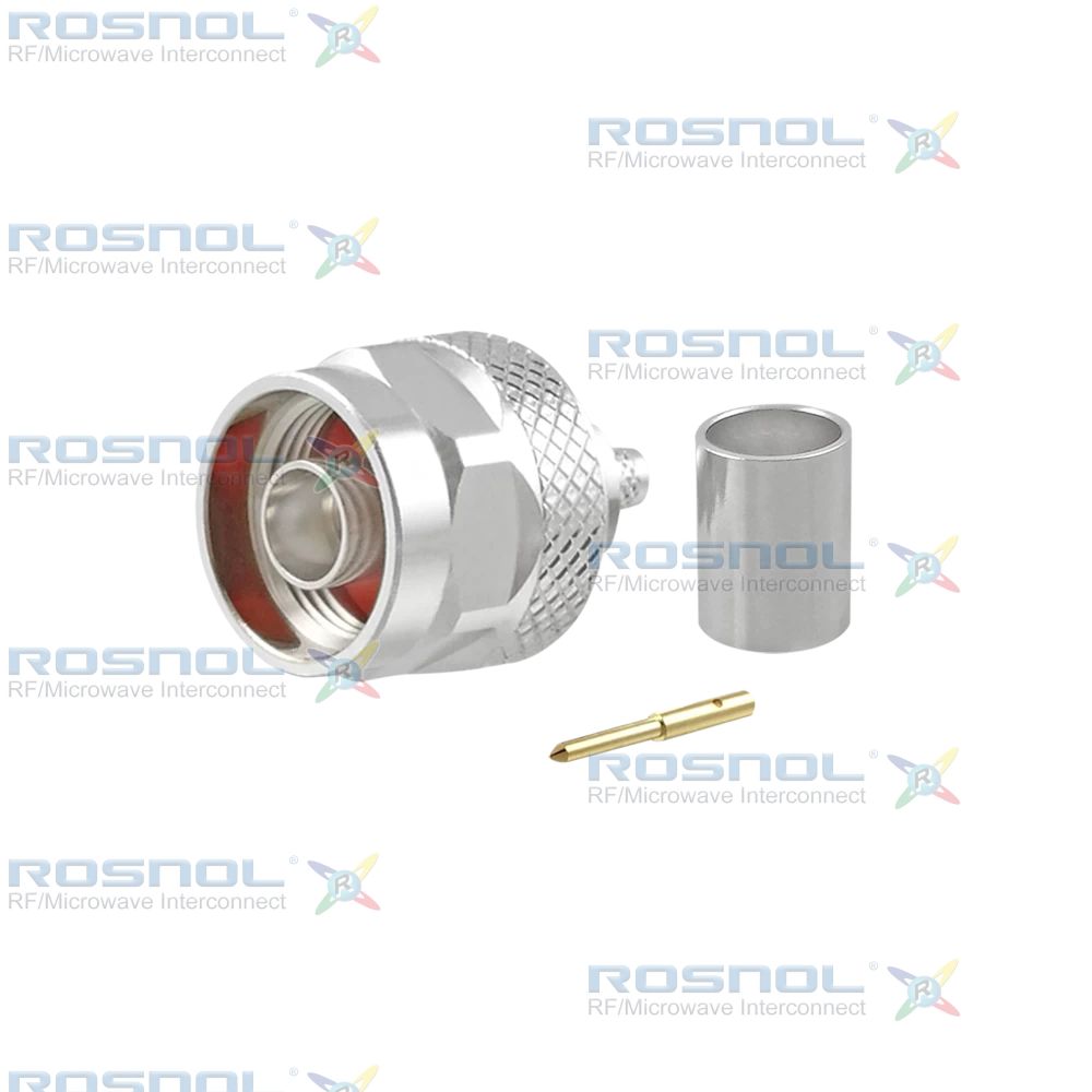 N Plug (Male) Straight Cable Connector for RG-142, RG-223, RG-400, DC-11 GHz VSWR 1.15