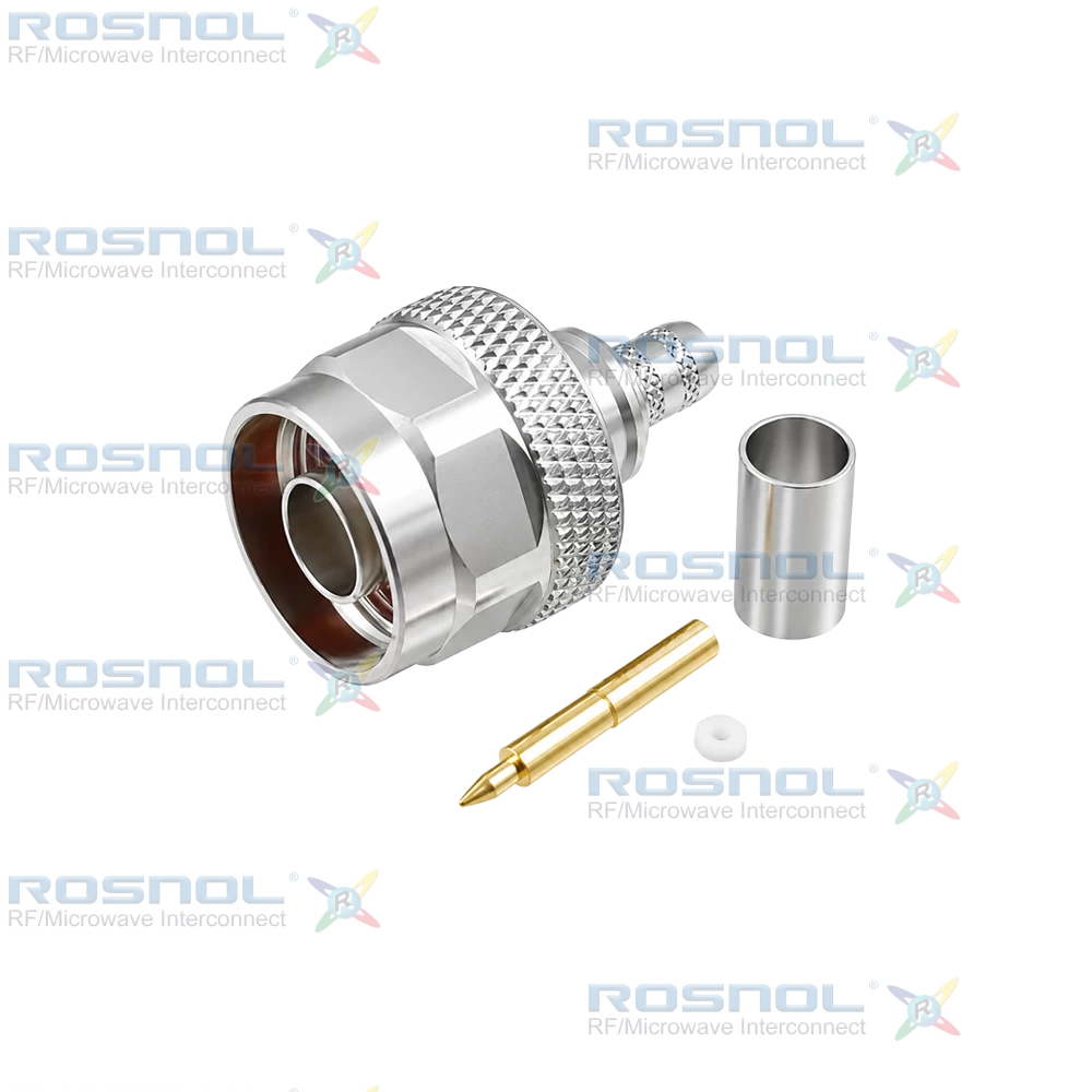 N Plug (Male) Cable Connector for LMR-240, RNL-240,  DC -6 GHz VSWR 1.30