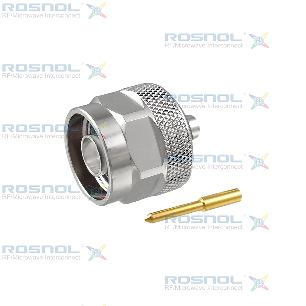 N Plug (Male) Straight Cable Connector for RSR-141, RSF-141, RSF-141-FEP, RSF-141-PVC, RG-402, BELDEN 1673A, BELDEN 1673J, DC-12GHz VSWR 1.20