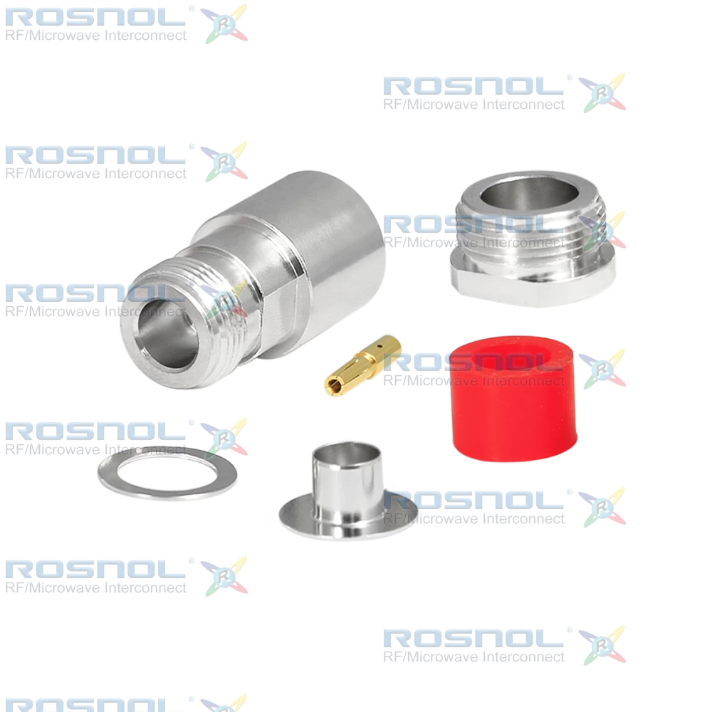 N Jack (Female) Straight Cable Connector for LMR 400, RNL-400, RG-213, RG-214, DC-6GHz VSWR 1.30