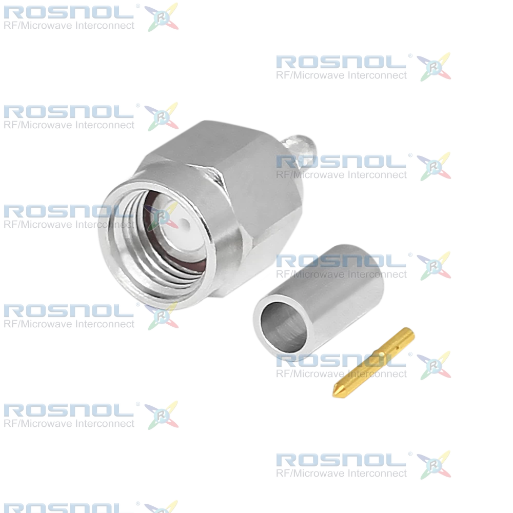 SMA Plug (Male) Cable Connector for RG-174, RG-188A, RG-316, BELDEN 7805, DC- 6 GHz VSWR 1.20