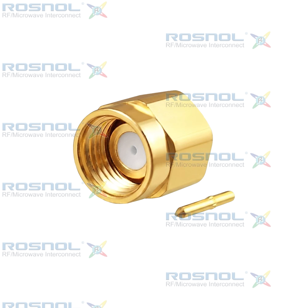 SMA Plug (Male) Straight Cable Connector for RSR-047, RSF-047, RSF-047-FEP, RSF-047-PVC, DC-26.5GHz VSWR 1.20
