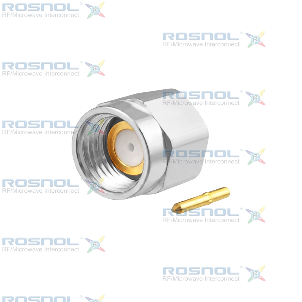 SMA Plug (Male) Straight Cable Connector for RSR-047, RSF-047, RSF-047-FEP, RSF-047-PVC, DC-26.5GHz VSWR 1.20