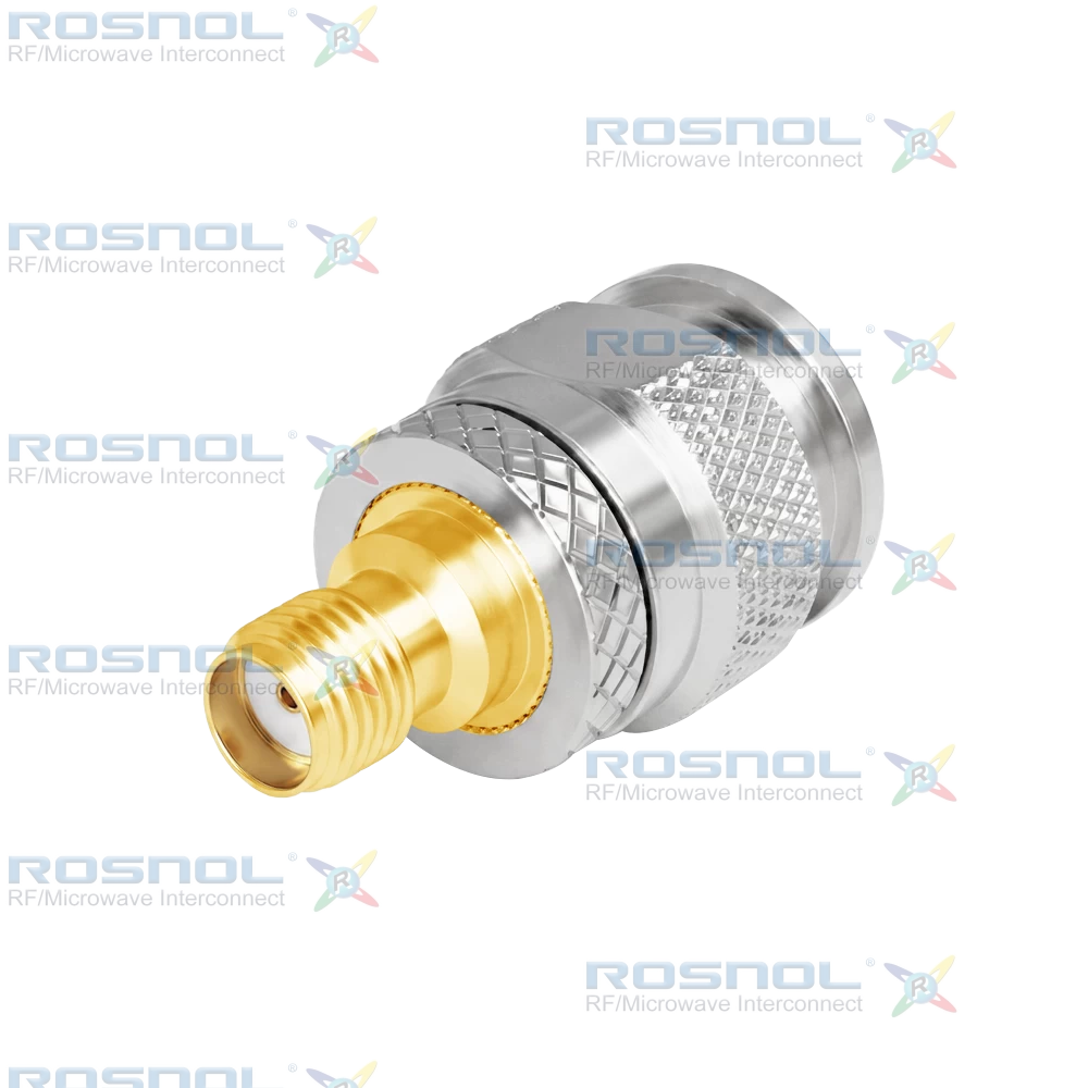 TNC R/P Plug (Male) to SMA Jack (Female) Adapter, DC-18GHz VSWR 1.3