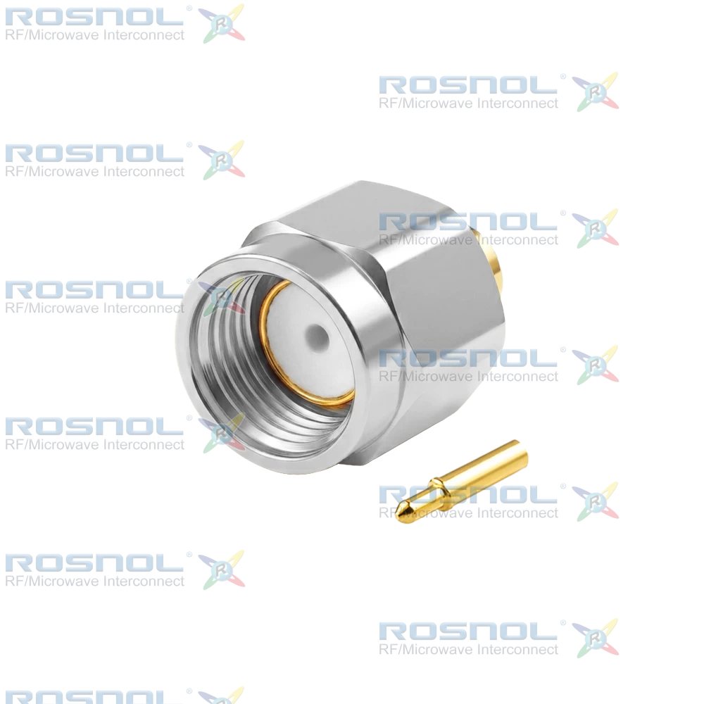 SMA Plug (Male) Straight Cable Connector for RSR-141, RSF-141, RSF-141-FEP, UT-141, RG-402/U, EF-402, RTK- FS 141, RTK- Flex 402, BELDEN 1673A, DC-18GHz VSWR1.20