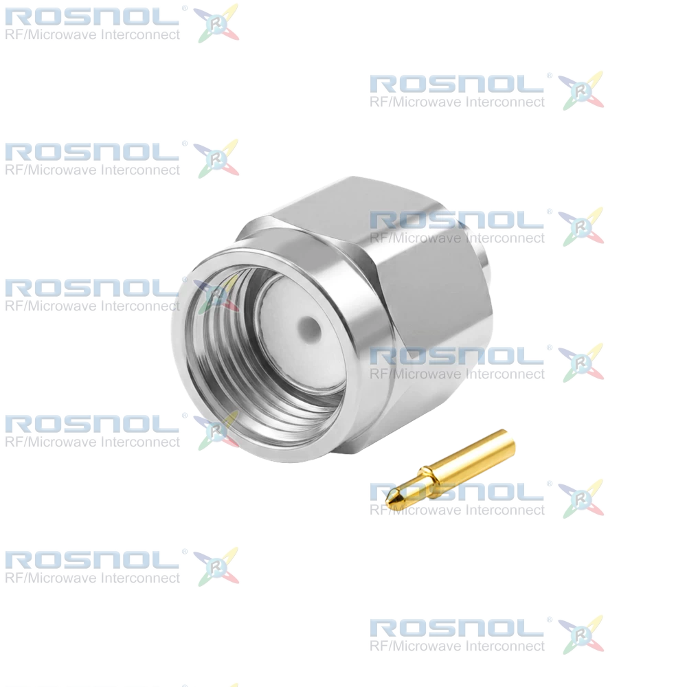 SMA Plug (Male) Straight Cable Connector for RSR-141, RSF-141, RSF-141-FEP, UT-141, RG-402/U, EF-402, RTK- FS 141, RTK- Flex 402, BELDEN 1673A, DC-18GHz VSWR1.20
