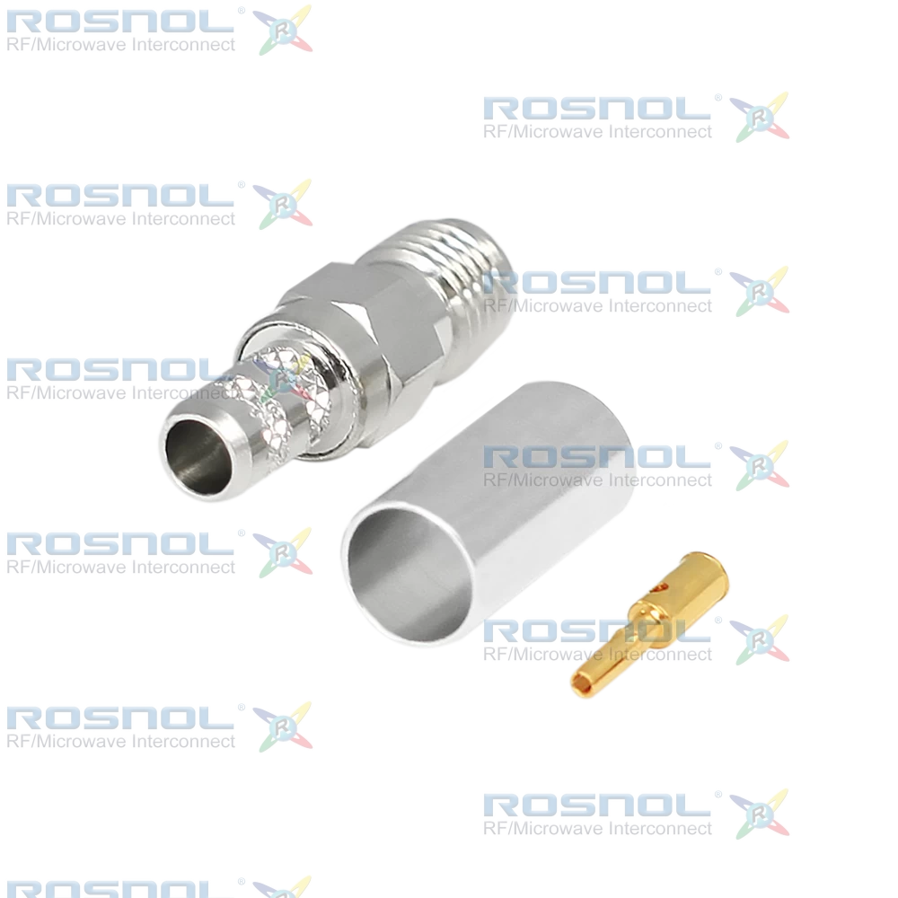 SMA Jack (Female) Straight Cable Connector for RG-58, RG-58A, RG-58C, RG-141, RG-303, BELDEN 7806A, BELDEN 9907, LMR-195, RNL-195, DC-6GHz