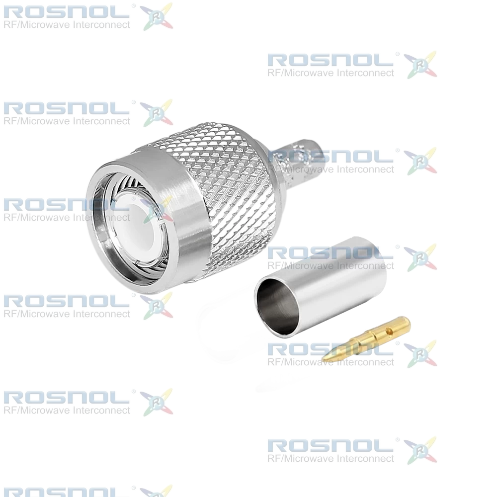TNC Plug (Male) Cable Connector for RG-55, RG-142, RG-223, RG-400, DC-6 GHz VSWR1.29