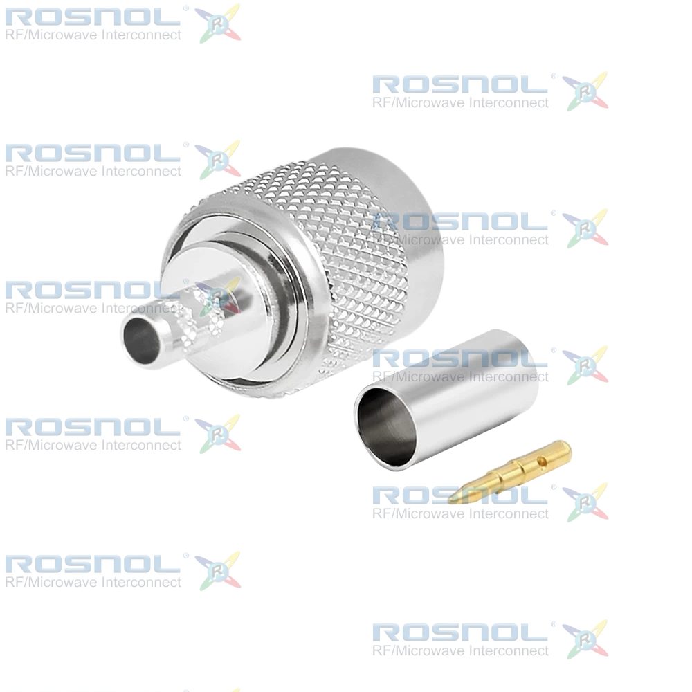 TNC Plug (Male) Cable Connector for RG-55, RG-142, RG-223, RG-400, DC-6 GHz VSWR1.29