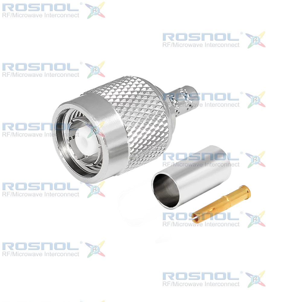 TNC R/P Plug (Male) Cable Connector for RG-58, RG-58A, RG-58C, RG-141, RG-303, BELDEN 7806A, BELDEN 9907, LMR-195, RNL-195, DC-6GHz