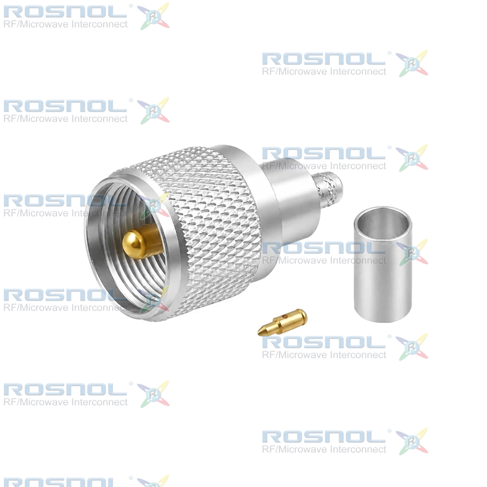 UHF Plug (Male) Cable Connector for RG-58, RG-141, DC-300MHz VSWR1.3