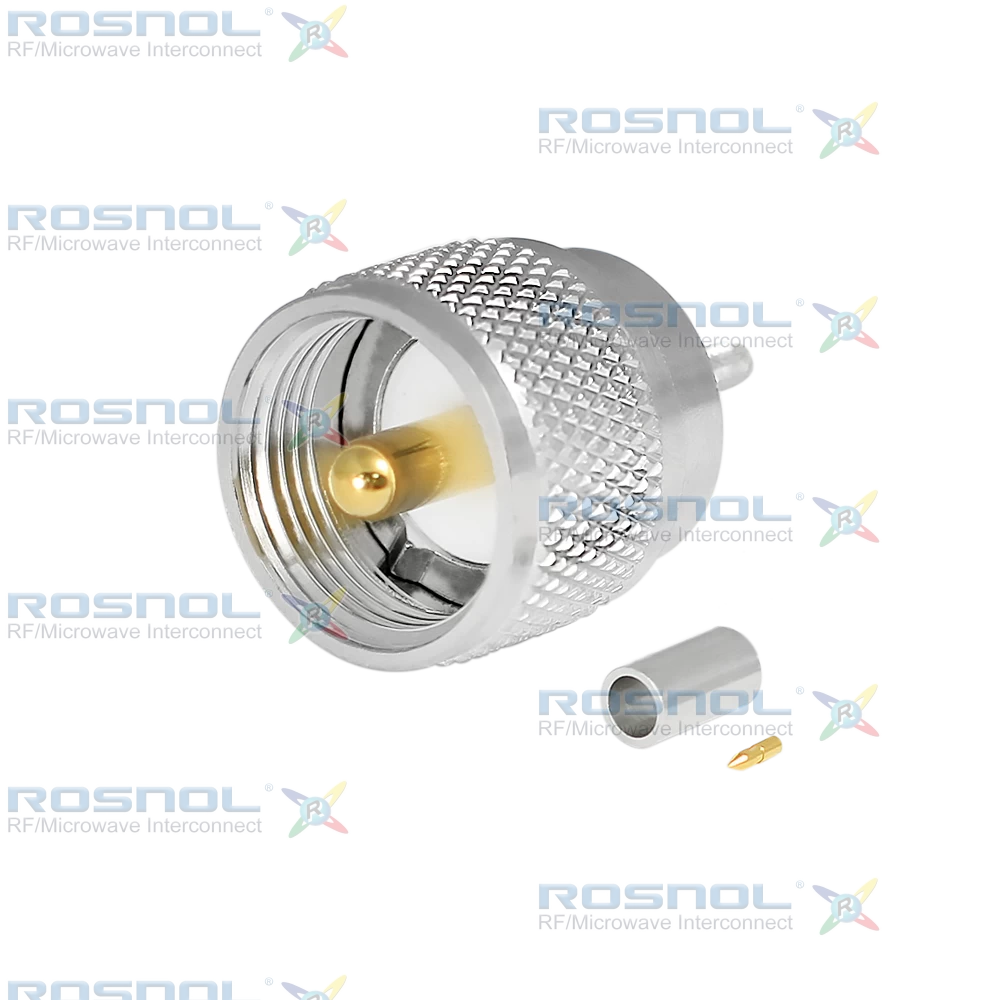 UHF Plug (Male) Cable Connector for RG-174, RG-188A, RG-316, BELDEN 7805, DC-300MHz