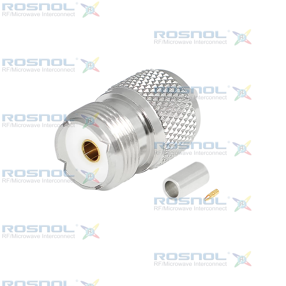 UHF Jack (Female)  Cable Connector for RG-174, RG-188A, RG-316, BELDEN 7805, DC-300MHz