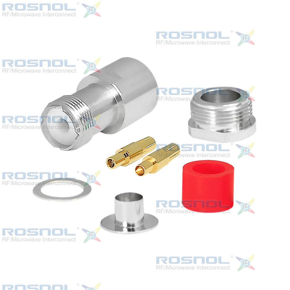 UHF Jack (Female) Cable Connector for LMR-400, RNL-400, RG-213, RG-214, DC-300MHz