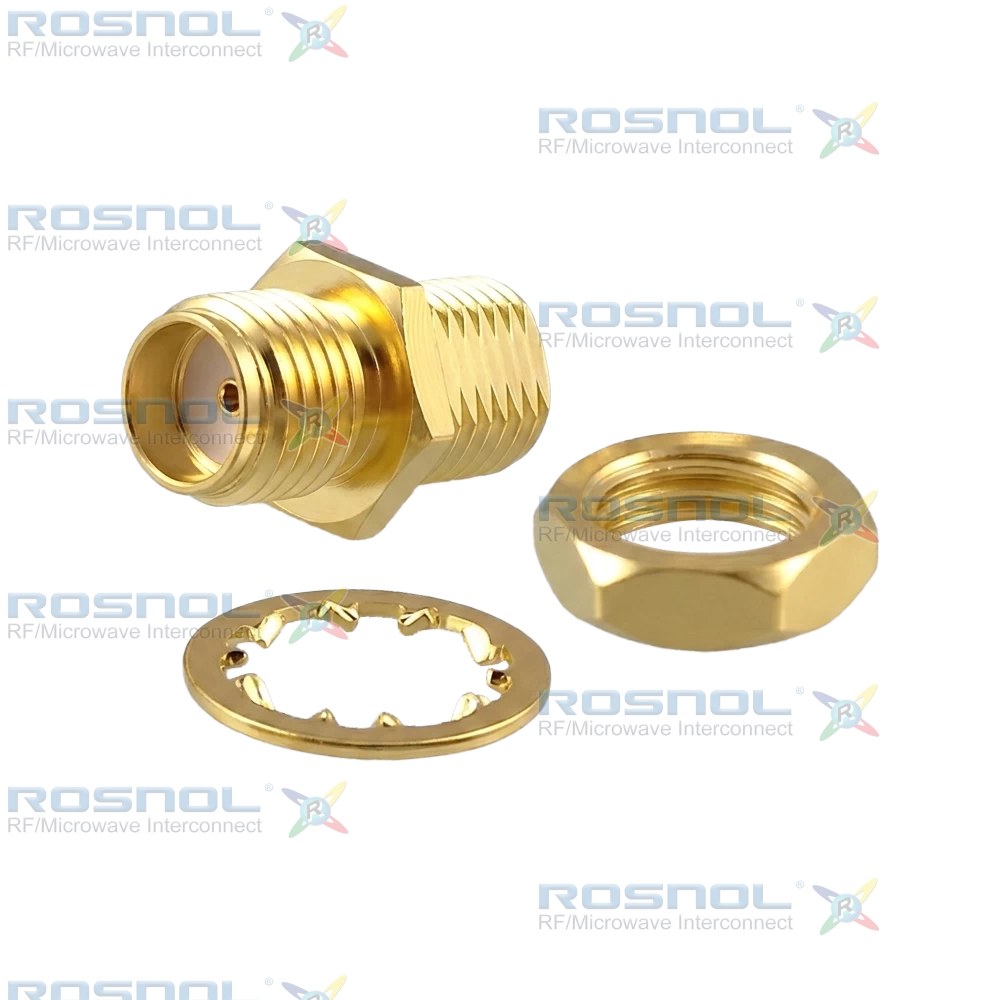 SMA Jack (Female) Bulkhead Straight Connector, DC-18 GHz VSWR1.25