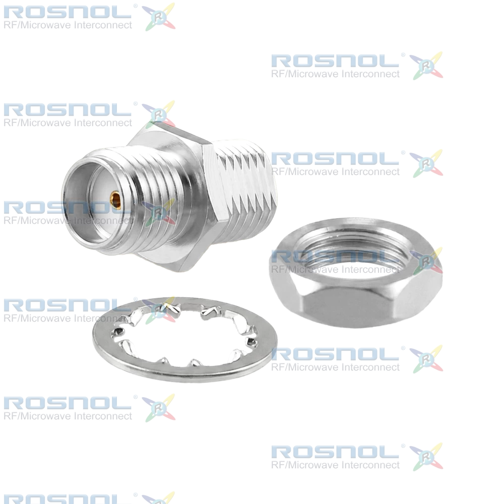 SMA Jack (Female) Bulkhead Straight Connector, DC-18 GHz VSWR1.25