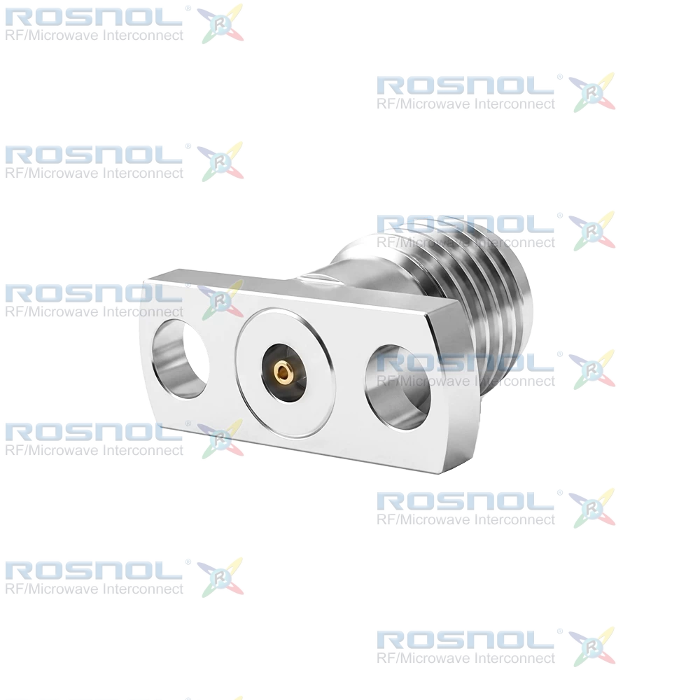 2.92mm Jack (Female) Straight Field Replaceable Connector 2 Hole Flange, 9.02mm (.355 inch) DC-40GHz VSWR1.15
