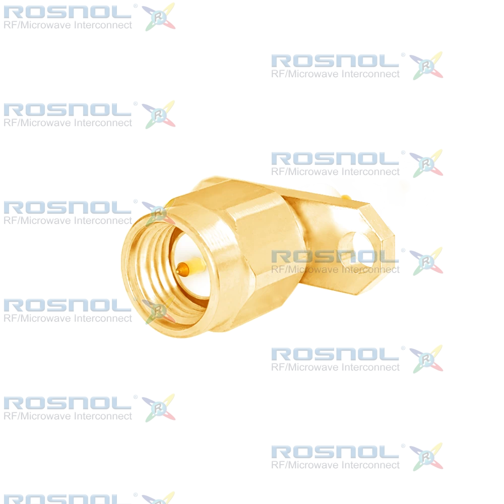 SMA Plug (Male) Straight Connector 2 Hole Flange, 12.22mm (.481 inch) DC-18GHz VSWR1.30