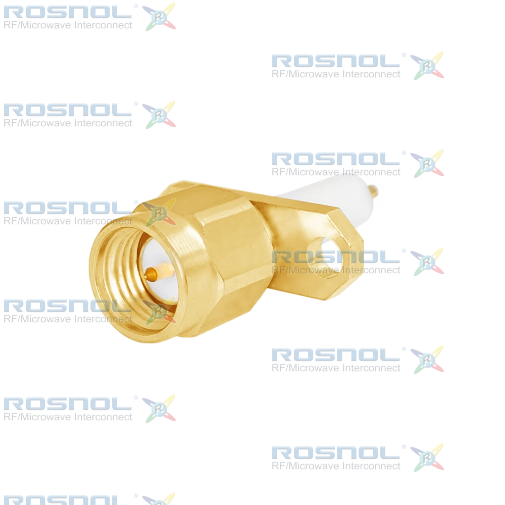 SMA Plug (Male) Straight Connector 2 Hole Flange, 12.22mm (.481 inch) DC-18GHz VSWR1.30