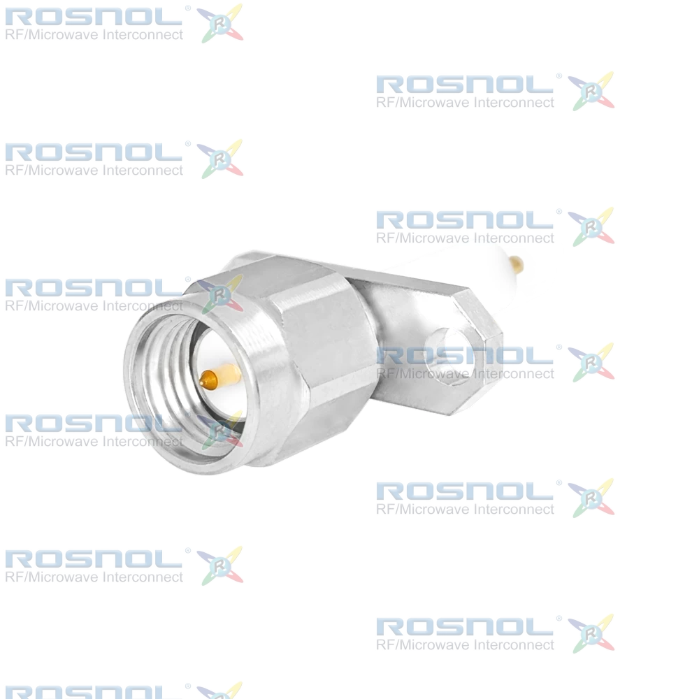 SMA Plug (Male) Straight Connector 2 Hole Flange, 12.22mm (.481 inch) DC-18GHz VSWR1.30