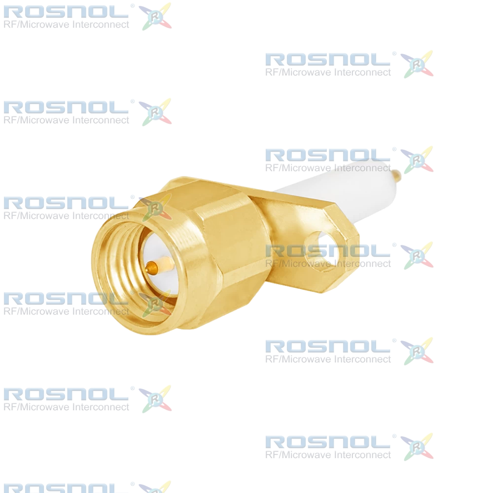 SMA Plug (Male) Straight Connector 2 Hole Flange, 12.22mm (.481 inch) DC-18GHz VSWR1.30