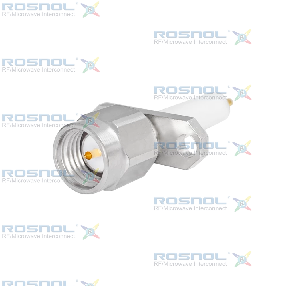 SMA Plug (Male) Straight Connector 2 Hole Flange, 12.22mm (.481 inch) DC-18GHz VSWR1.30