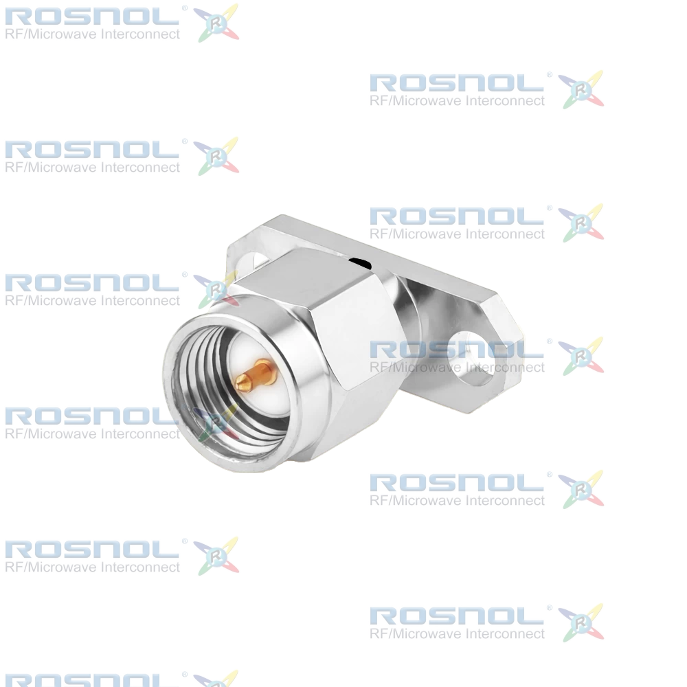 SMA Plug (Male) Straight Connector 2 Hole Flange, 12.22mm (.481 inch) DC-18GHz VSWR1.30